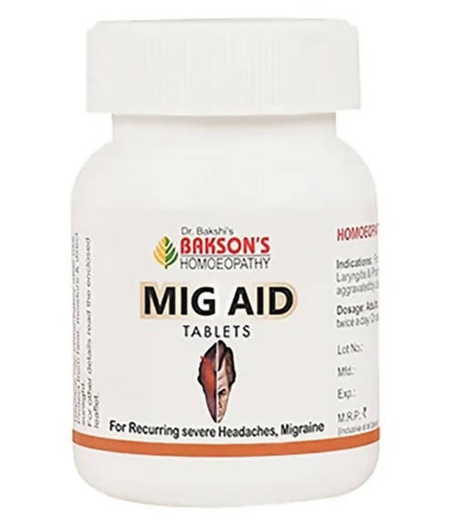 Bakson's Homeopathy Mig Aid Tablets image 2
