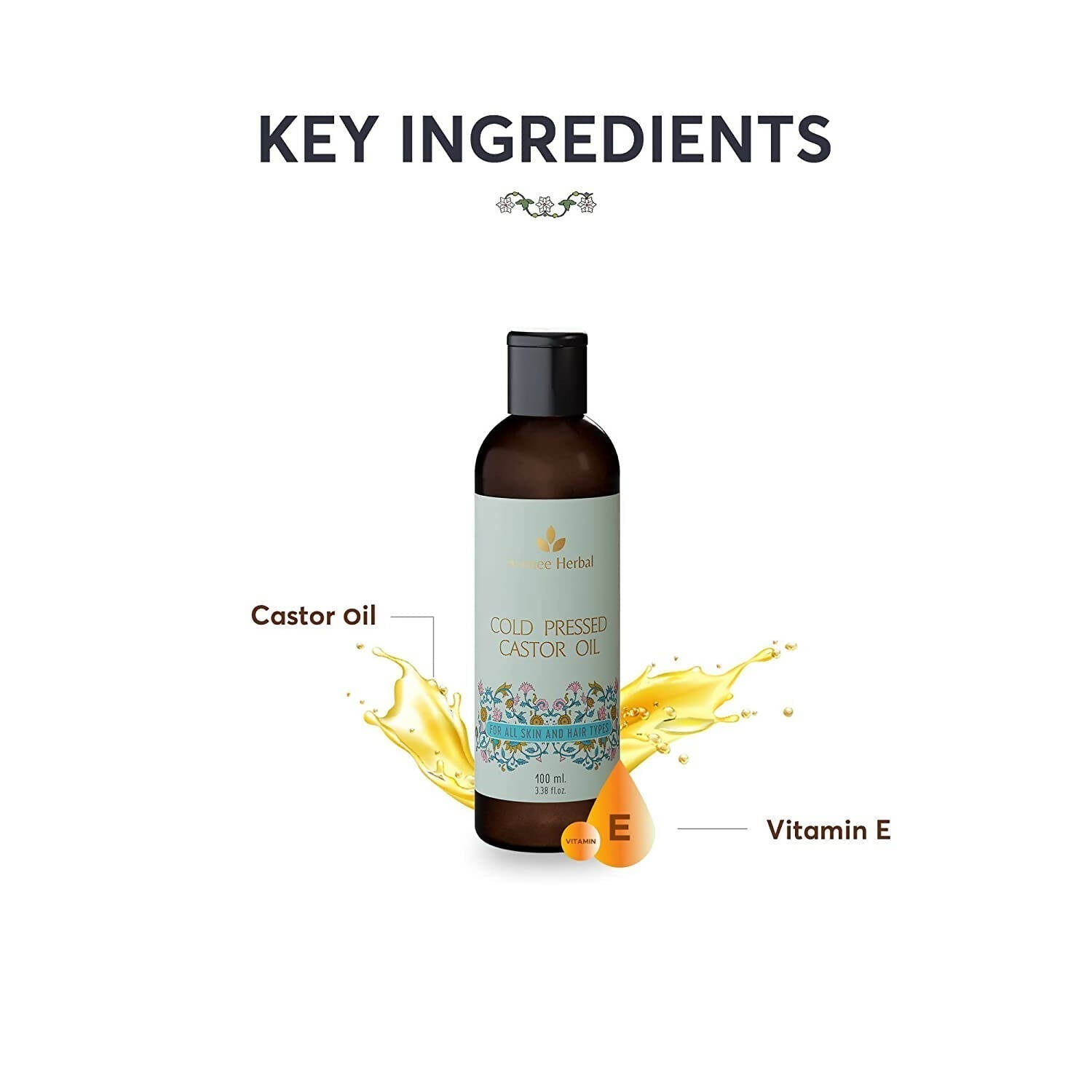 Avimee Herbal Cold Pressed Castor Oil image 3
