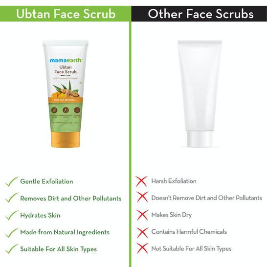 Mamaearth Ubtan Face Scrub with Turmeric & Walnut for Tan Removal - 100 gms image 5