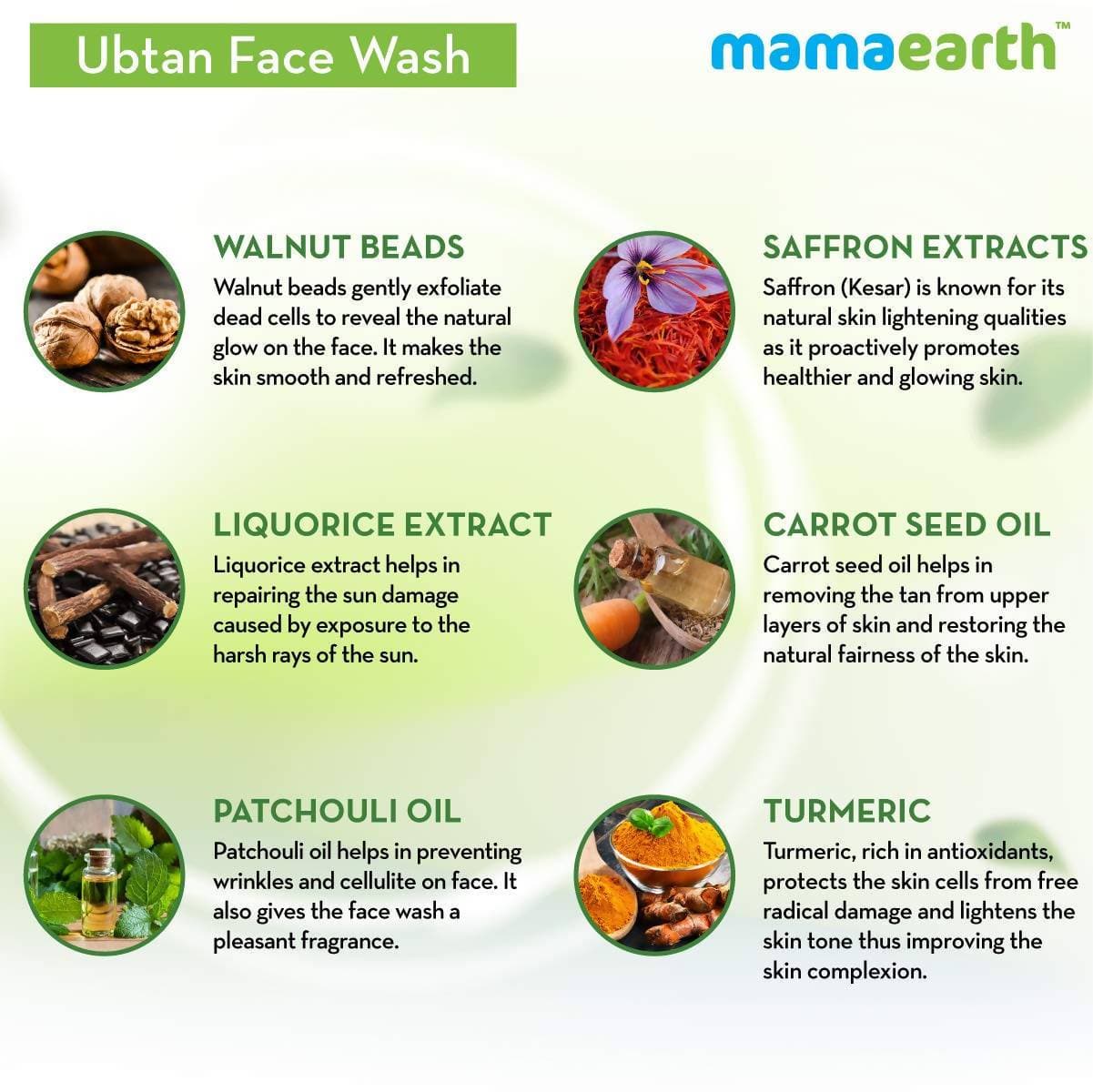 Mamaearth Ubtan Face Wash For Tan Removal -100 ml - Pack of 1 image 7