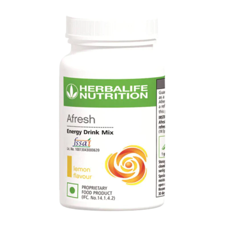 Herbalife Nutrition Afresh Energy Drink Mix -Lemon Flavour - 50 gm image 1