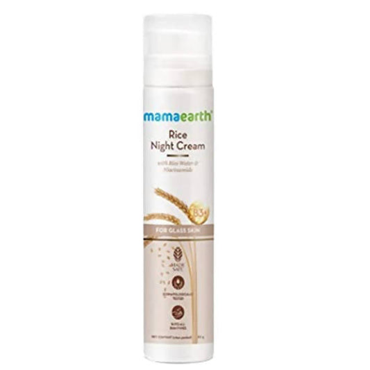 Mamaearth Rice Night Cream with Niacinamide & Rice Water – Hydrating Face Cream (50g) image 1