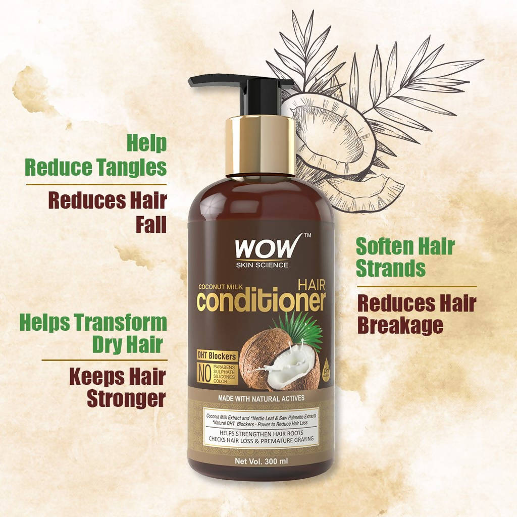 Wow Skin Science Coconut Milk Hair Conditioner-300 ml image 4
