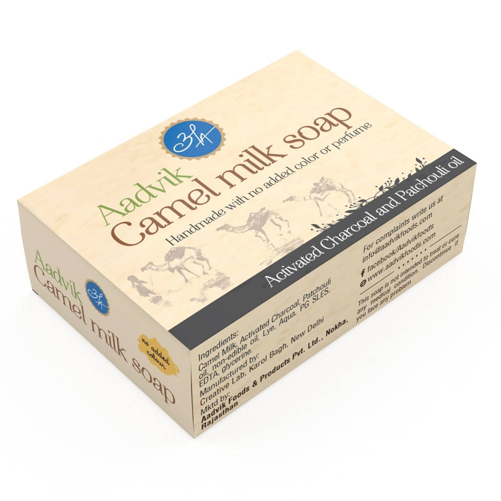 Aadvik Camel Milk Soap With Activated Charcoal And Patchouli Oil - 100 gms image 4