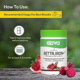 OZiva Plant Based Bettr. Iron+ Capsules - 60 image 2