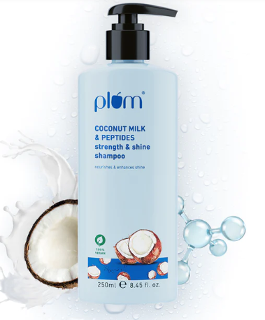 Plum Coconut Milk & Peptides Strength & Shine Shampoo - 250 ML image 1
