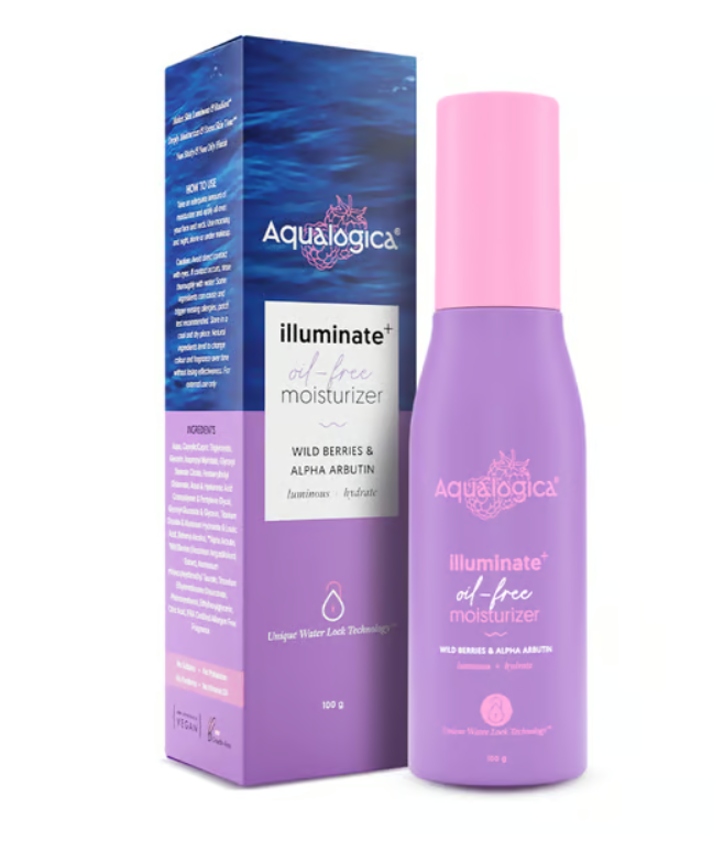 Aqualogica Illuminate+ Oil-free Moisturizer with Wild Berries and Alpha Arbutin - 100 gms image 1
