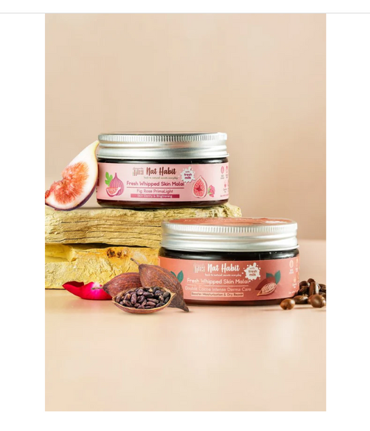 Nat Habit Fig Rose & Double Cocoa Skin Malai Combo image 1