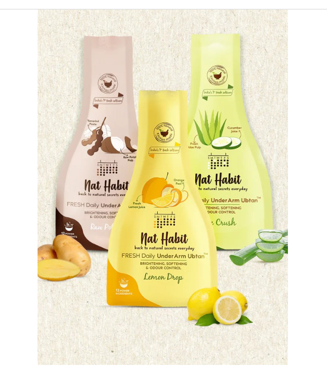 Nat Habit Lemon With Aloe & Potato UnderArm Ubtan Combo image 1