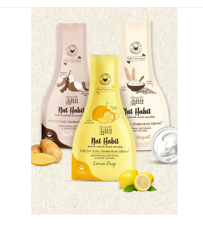 Nat Habit Yogurt With Lemon & Potato UnderArm Ubtan Combo image 1
