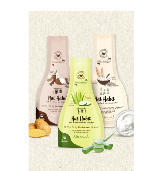 Nat Habit Yogurt With Aloe & Potato UnderArm Ubtan Combo image 1