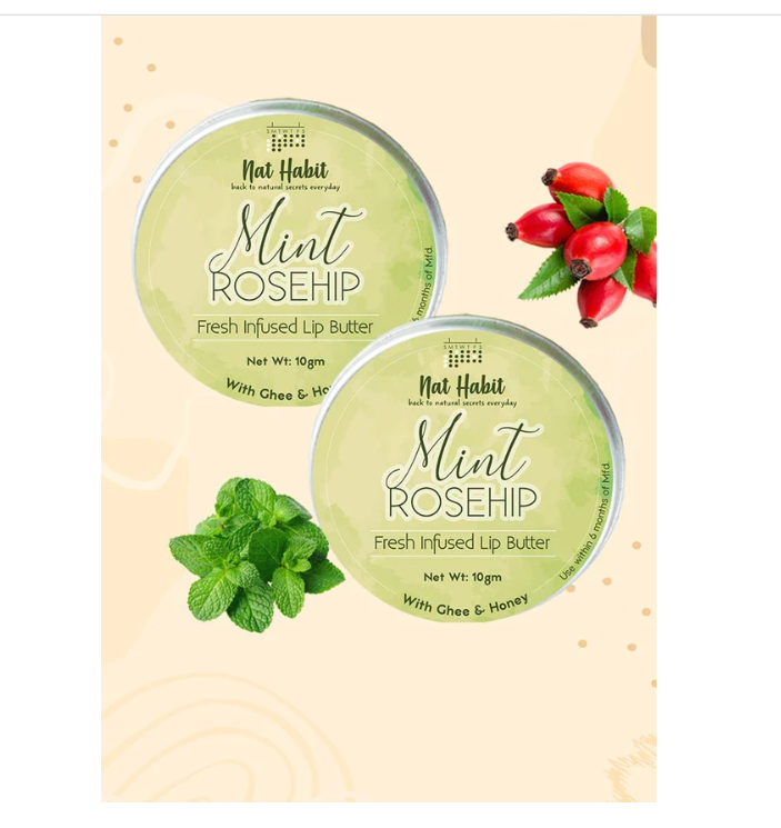 Nat Habit Mint Rosehip Lip Butter image 2