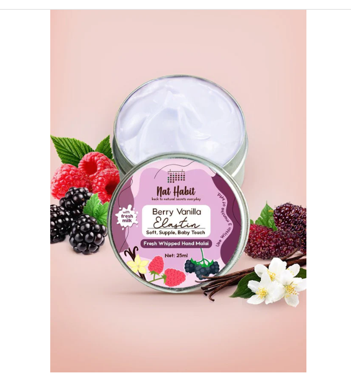 Nat Habit Berry Vanilla Elastin Hand Malai image 1