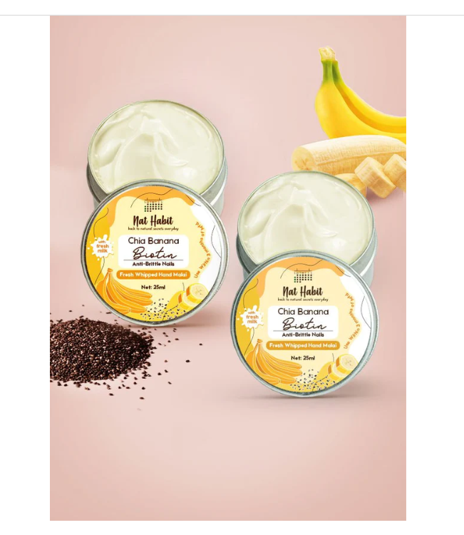 Nat Habit Chia Banana Biotin Hand Malai image 2