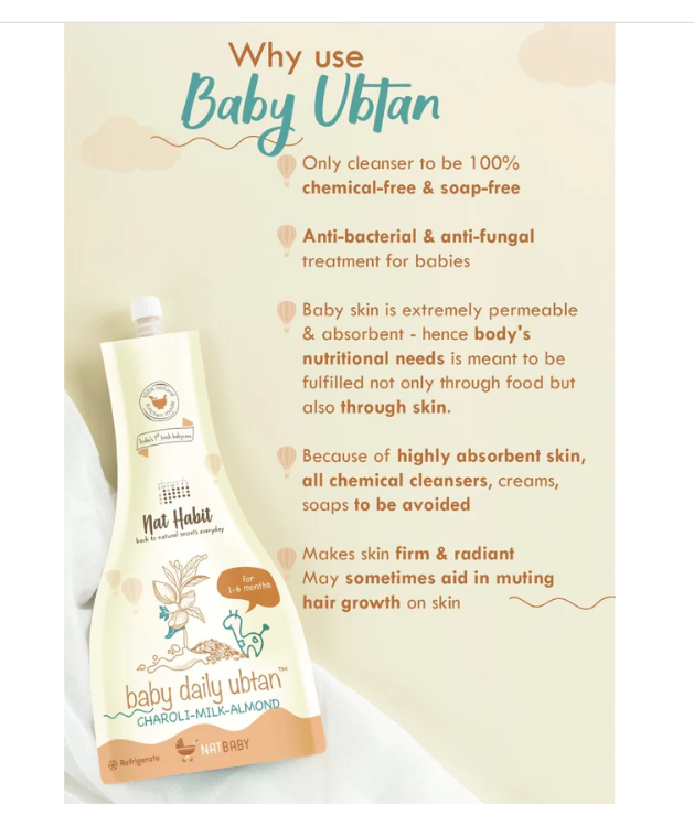 Nat Habit Baby Daily Ubtan Charoli Milk Almond image 3
