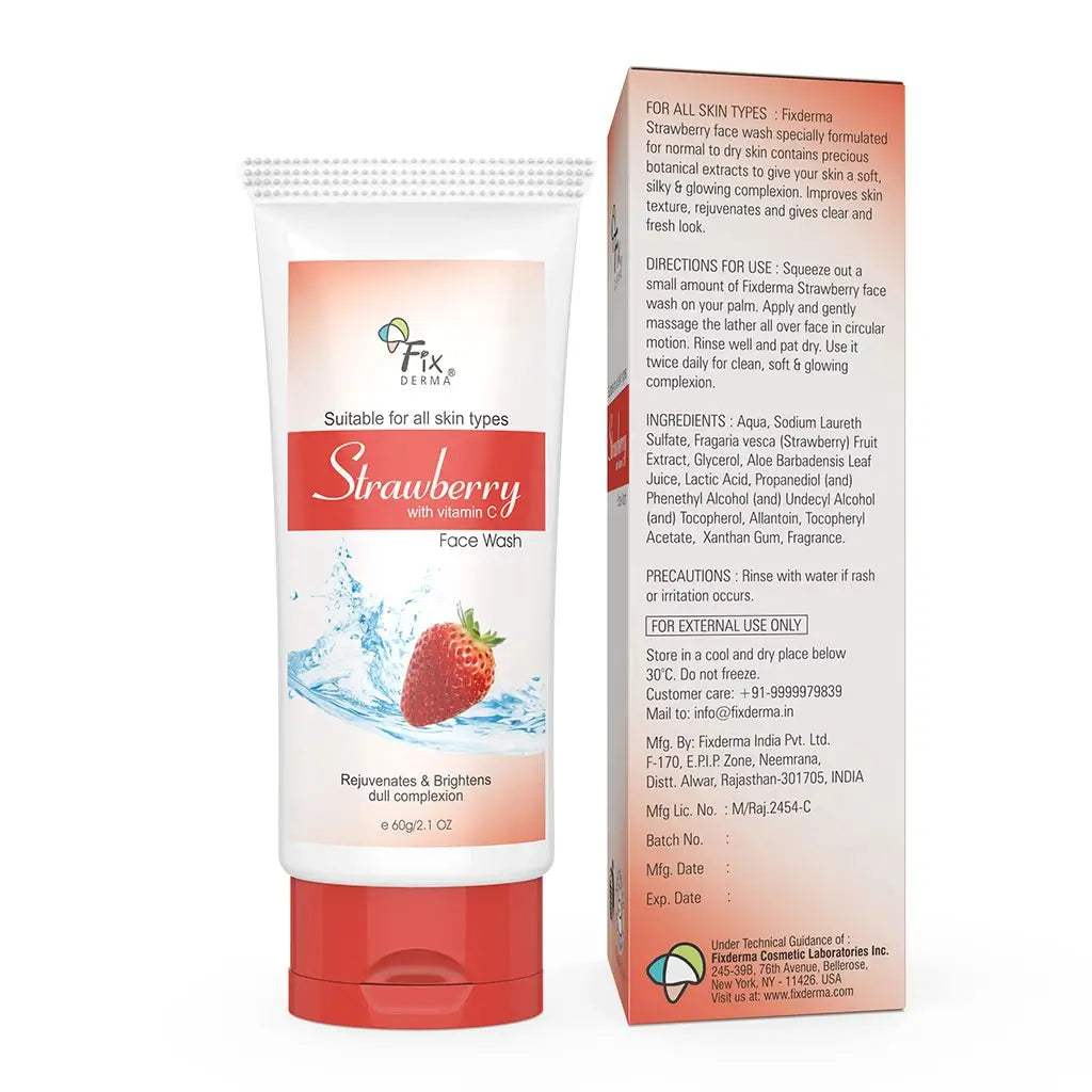 Fixderma Strawberry Face Wash -60 gm image 1