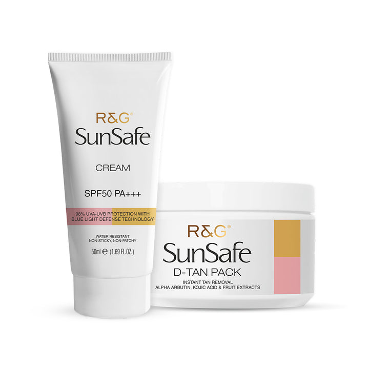 R&G SunSafe SPF 50 Sunscreen & D-Tan Pack Combo - 250 ml image 1