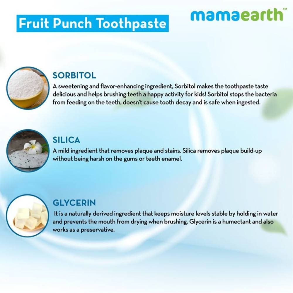 Mamaearth Fruit Punch Toothpaste For Kids - 50 gms image 4