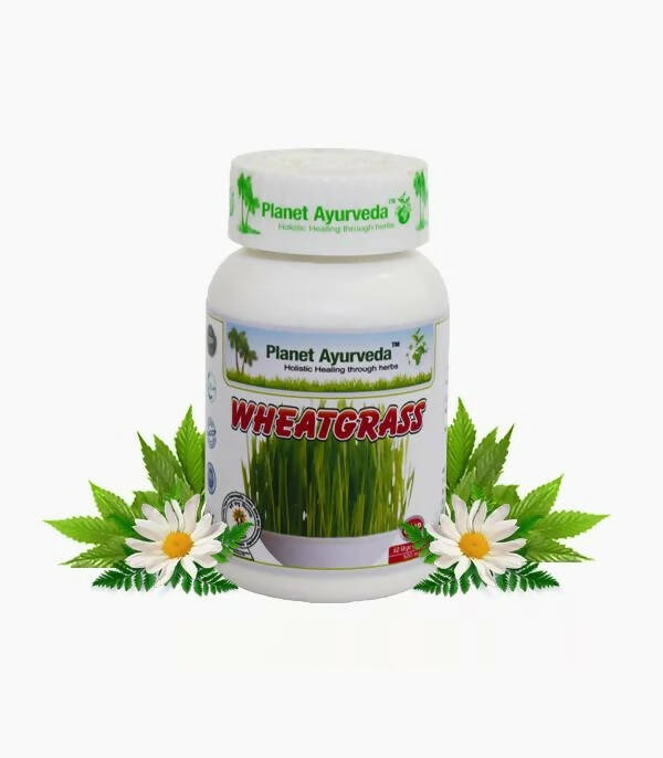 Planet Ayurveda Wheatgrass Capsules - 60 tabs image 2