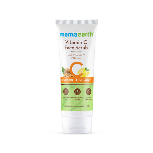 Mamaearth Vitamin C Face Scrub With Vitamin C and Walnut - 100 gms image 1