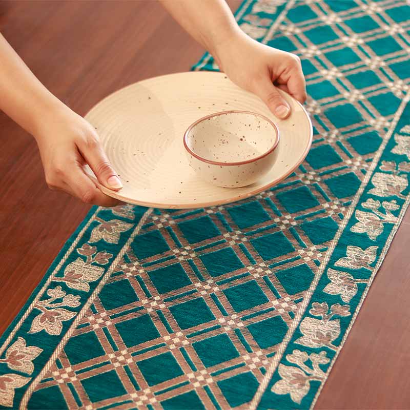 Azure Enchantment Table Runner | 13X72 inch image 3