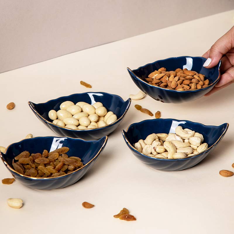 Aldeo Leaf Bowls Gift Combo | Set Of 4 | Multiple Colors image 2