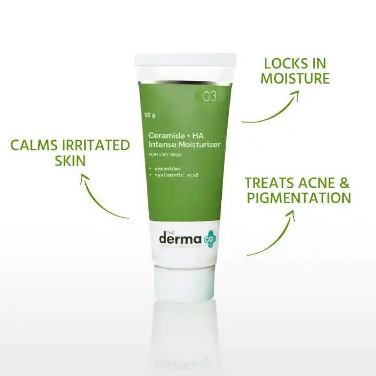 The Derma Co Ceramide + HA Intense Moisturizer for Dry Skin - 50 gms image 2