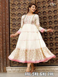 Women's Traditional Cotton Kurti Ethnic Long Gown Kurta Western Dress AD image 1