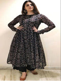 Indian Women Georgette Anarkali Kurti Readymade Fancy Dress SV image 1