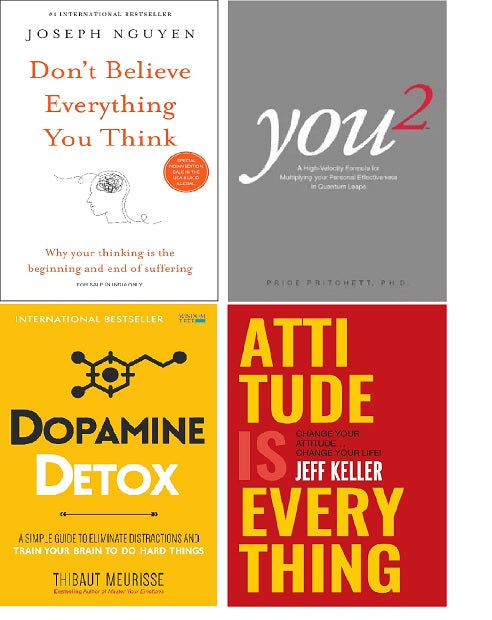 Don't Believe Everything You Think  + You 2 + Dopamine Detox book +  Attitude is Everything  :  (COMBO SET) image 1