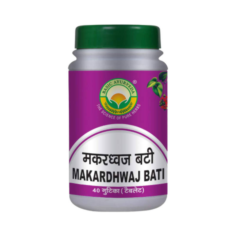 Basic Ayurveda Makardhwaj Bati - 40 Tablets image 1