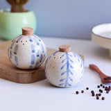 Vintage Blue Salt n Pepper Shakers | Set Of 2 image 1
