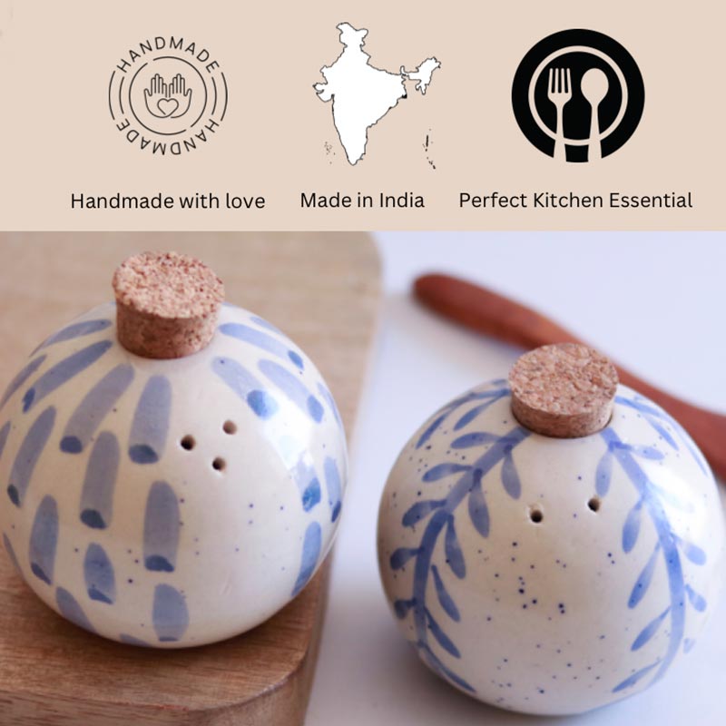 Vintage Blue Salt n Pepper Shakers | Set Of 2 image 4
