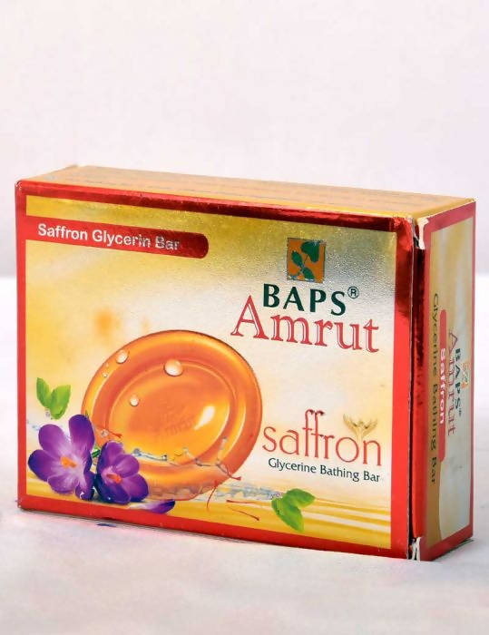 Baps Amrut Saffron Glycerin Bathing Bar - 75 gms image 2