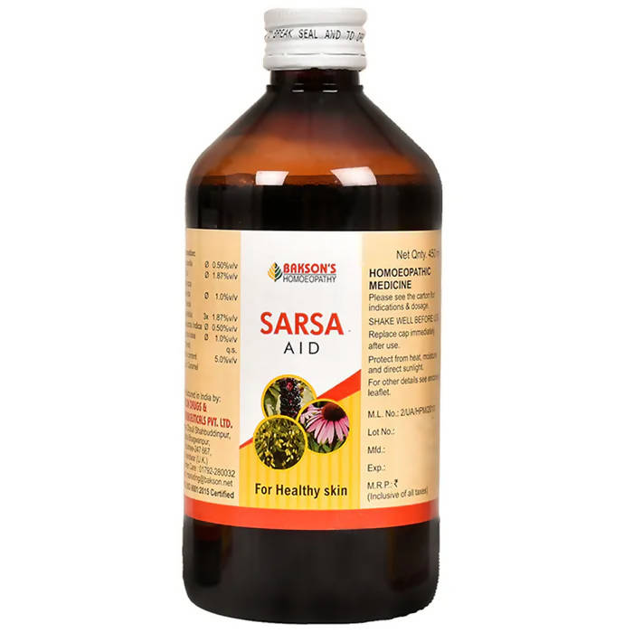 Bakson's Homeopathy Sarsa Aid Syrup image 4