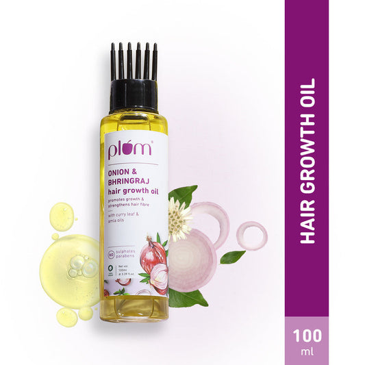 Plum Onion & Bhringraj hair growth oil - 100 ML image 1
