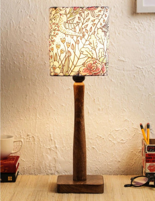 Abstract Floral Wooden Lamp image 1
