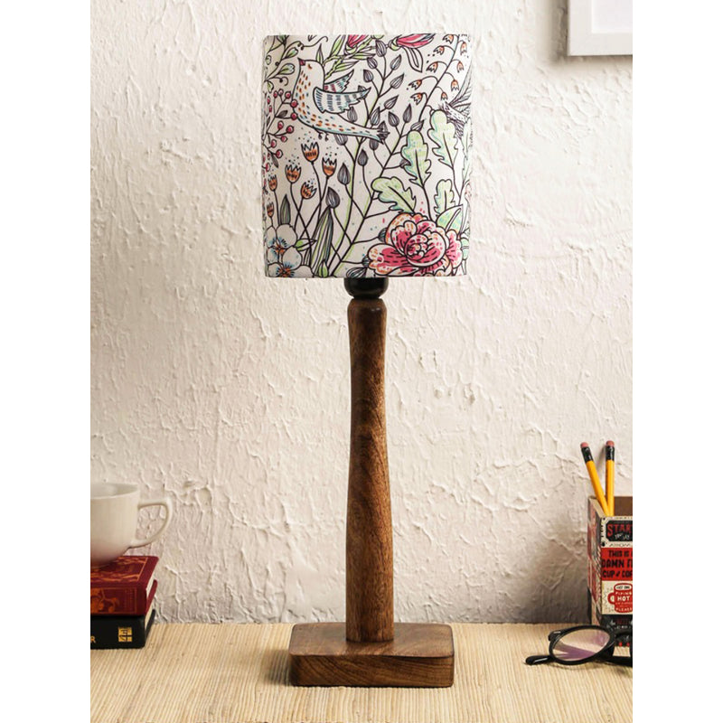 Abstract Floral Wooden Lamp image 2