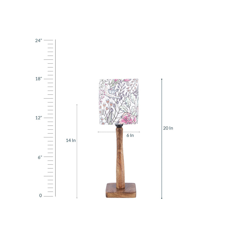 Abstract Floral Wooden Lamp image 4