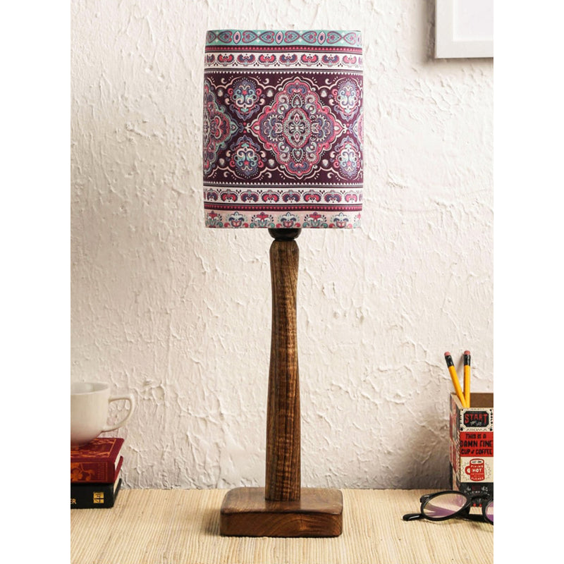 Ancient Art Wooden Lamp image 2
