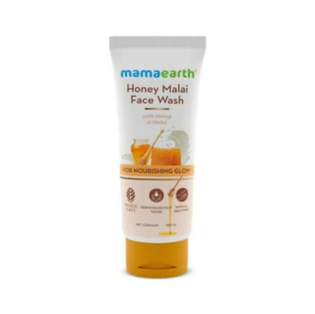 Mamaearth Honey Malai Face Wash For Nourishing Glow -100 ml image 1