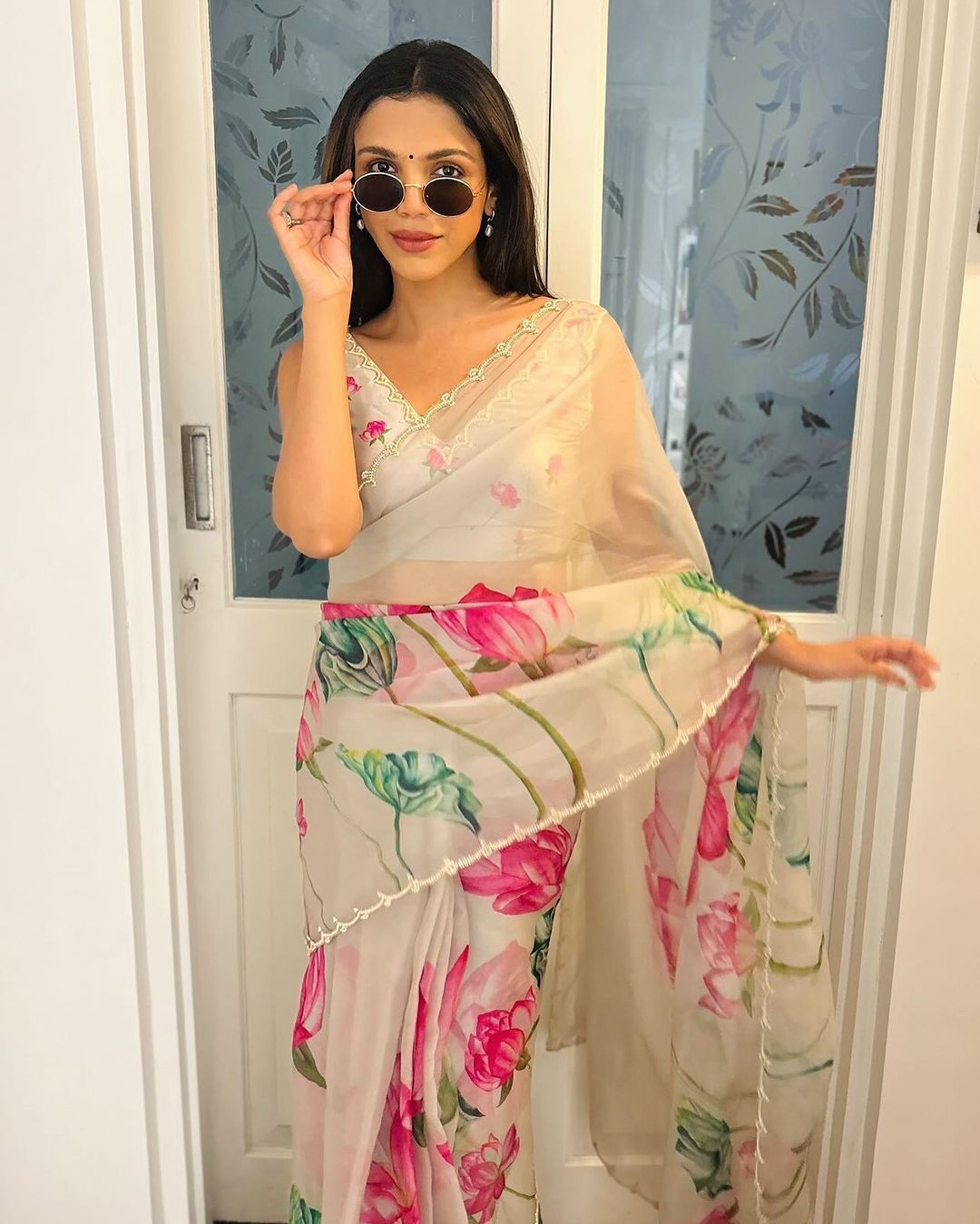 Soft Tebi Silk Saree, Beautiful Val Moti Border In Saree With Blouse image 3