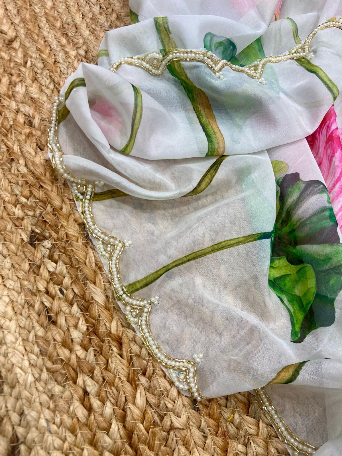 Soft Tebi Silk Saree, Beautiful Val Moti Border In Saree With Blouse image 6