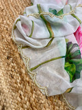 Soft Tebi Silk Saree, Beautiful Val Moti Border In Saree With Blouse image 6