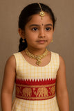 Girls & Kids Traditional Soft Silk With Pure Zari Waving Lehenga Choli image 2