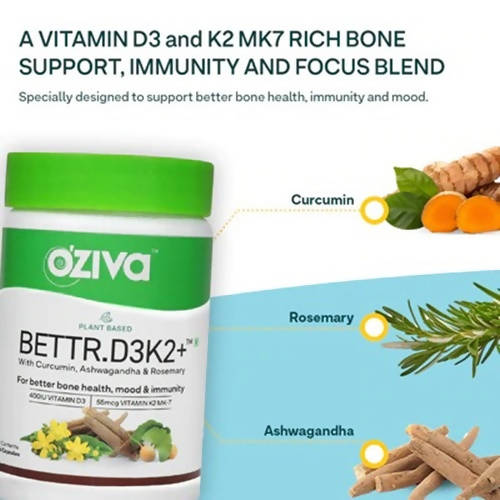 OZiva Plant Based Bettr.D3K2+ Capsules - 60 image 2