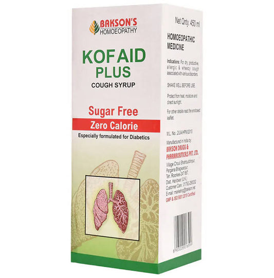 Bakson's Homeopathy Kof Aid Plus Syrup Sugar Free image 1