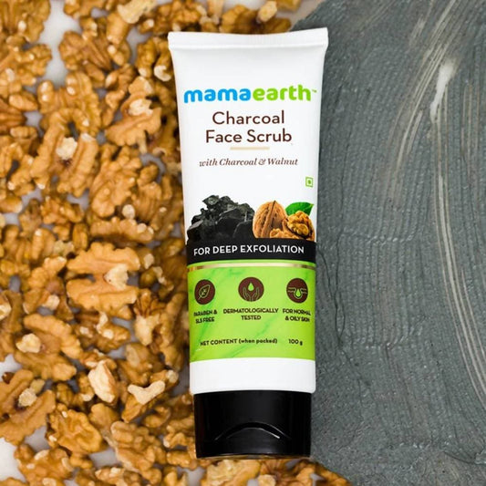 Mamaearth Charcoal Face Scrub For Deep Exfoliation - 100 gms image 1