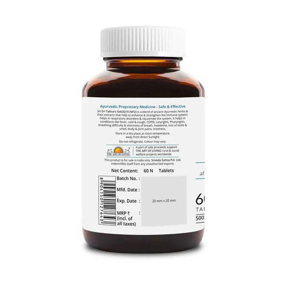Sri Sri Tattva NAOQ19 Antiviral & Anti Inflammatory Tablets - 100 tabs image 4