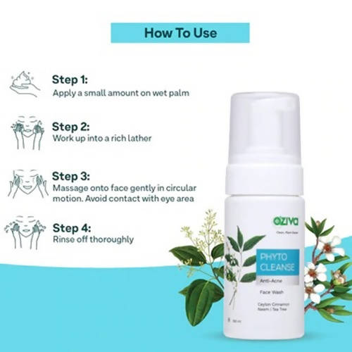 OZiva Phyto Cleanse Anti-Acne Facewash - 100 ml image 3